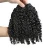 KAMA Remy Hair Natural Black Can Be Dyed All Sizes Available Pissy for Curl Weft with Closure Double Drawn Bundles