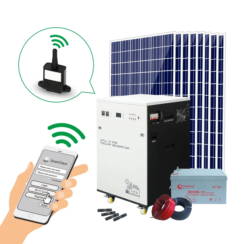 5000 Watts Full Set Complete Kit Hybrid Solar System 6kw 3kw 5kw Lifepo4 Battery System Mini Solar System Price Philippines