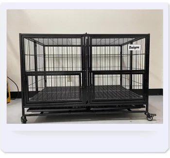 New Oem Pet Products Extra Weight Support Bar Pet Crate Cage Heavy Duty Metal Kennel Dog Crates For Large Dogs