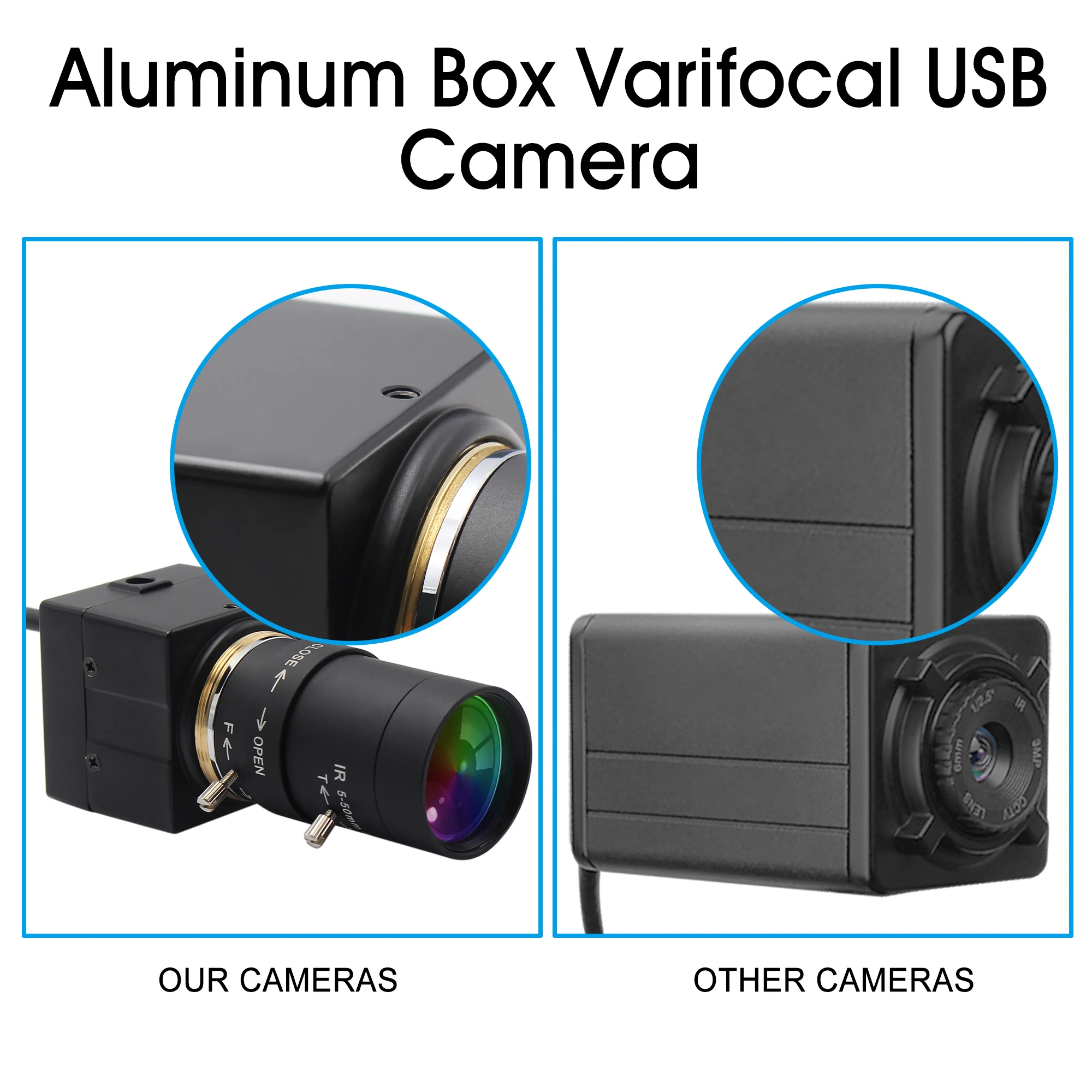 ELP USB camera 1280*720 OV9712 550mm varifocal lens Security CCTV