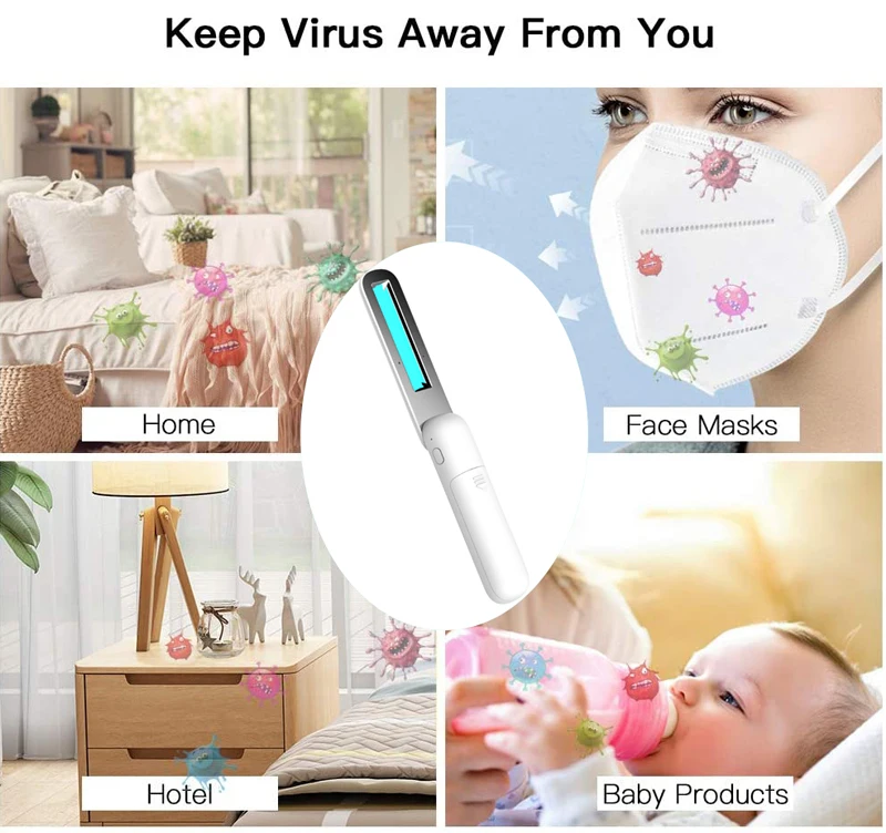 Портативная УФ-дезинфекционная трубка, ультрафиолетовые складные лампы, УФ-свет, стерилизатор