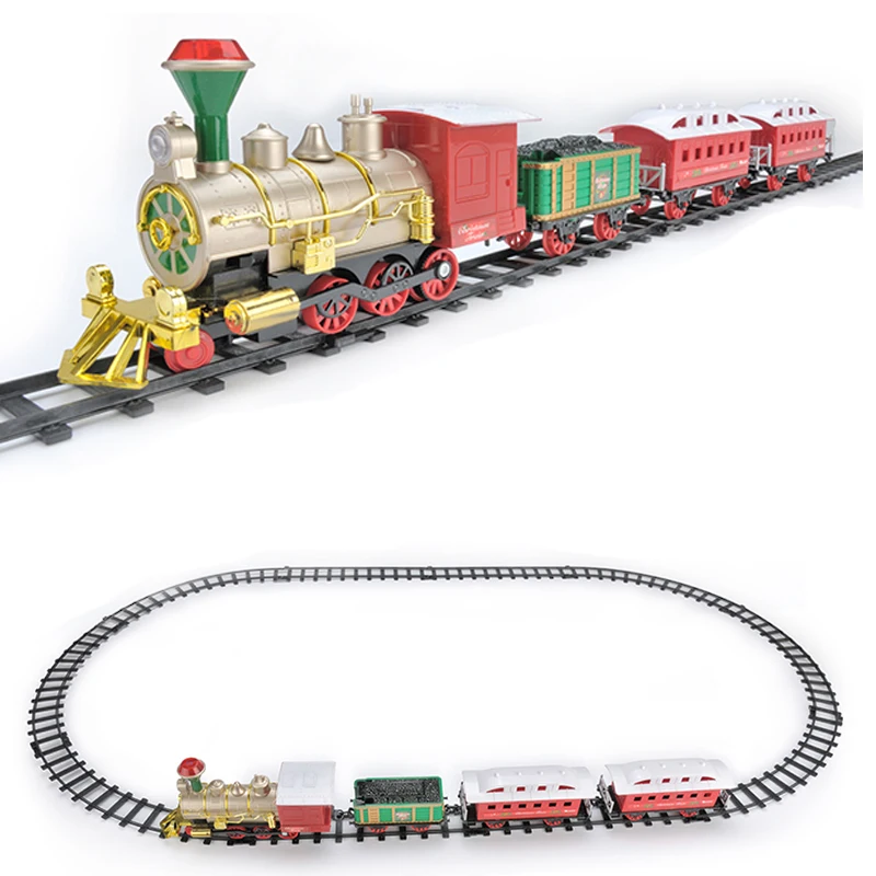 outdoor christmas train and track