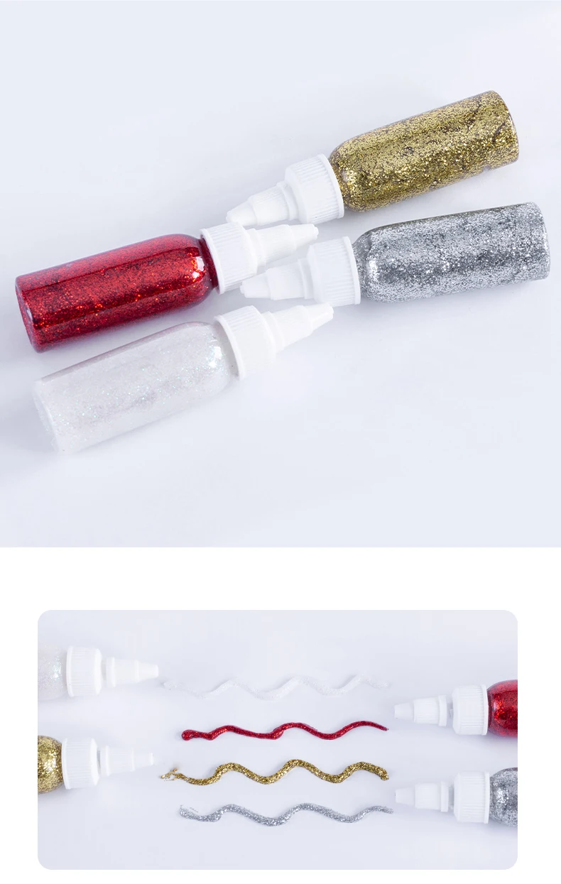 4 Assorted Color Fine Glitter Glitter Glue For For Arts And Crafts