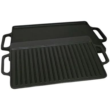 two burner flat cast iron grill