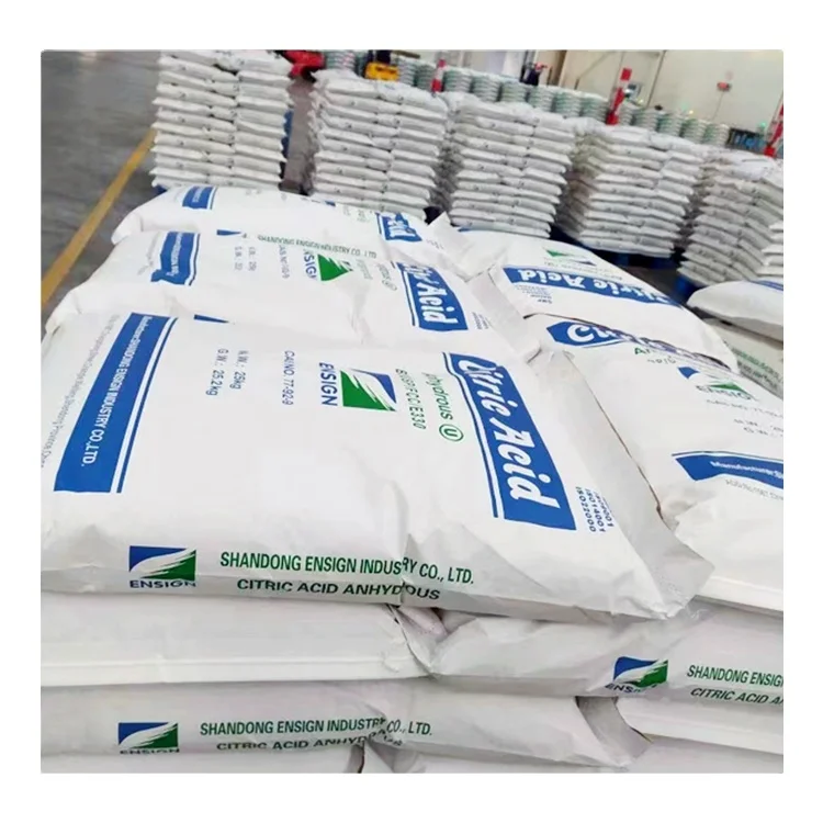 YDAWAY Food Additives Acidity Regulators Citric Acid Powder 25kg Citric Acid Food Grade Monohydrate Anhydrous