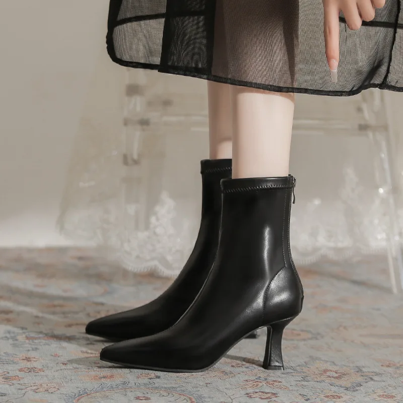 Women's Fashion Ankle Boots | Pointed Toe Stiletto Heel, 8.5 Cm Heel, 10 Cm Shaft - View #5