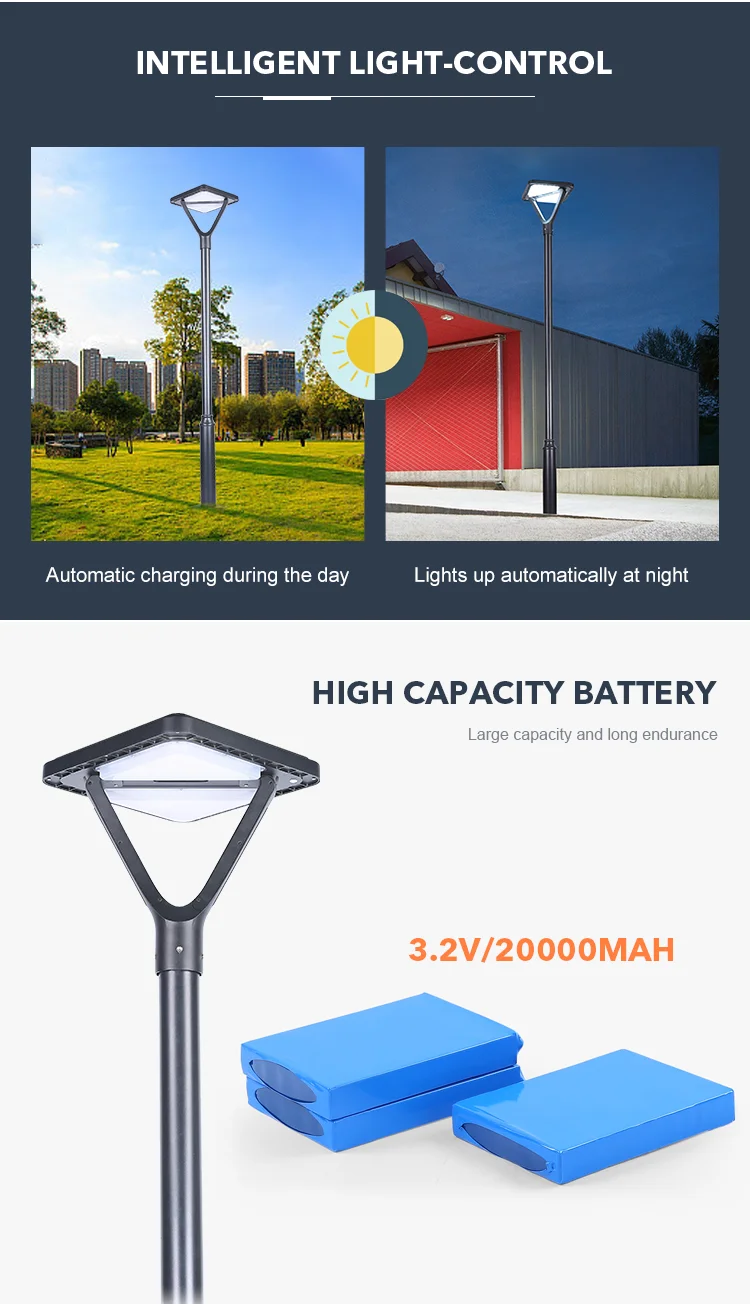 Solar Garden Light Modern Popular LED Solar Lights Outdoor Waterproof Courtyard Garden Lights factory