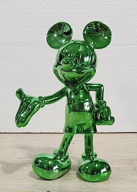 Mickey Mouseガラス製置物 Mickey Mouse Wearing Glasses - Electroplated Resin Craft