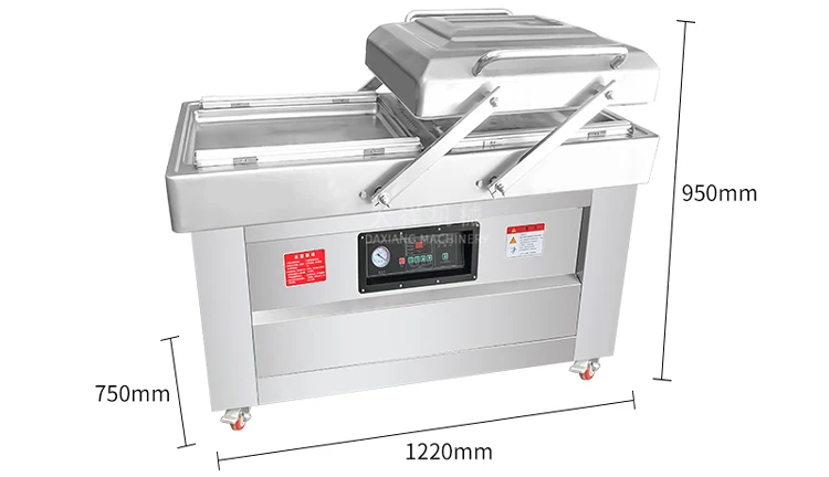 DZ-500-2SB Heat Sealing Food Plastic Bag Double Chamber Packaging Packing Vacuum Machines for Commercial Purpose supplier