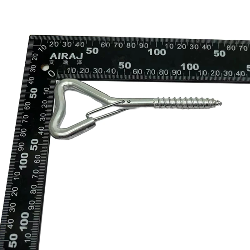 7MM Swing Hook Screw Hardware Eye Bolt Galvanized Spring Snap Hooks Special-shaped Ring Screws Heart Ring Screws