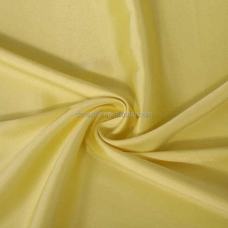 Environmental cloth plain woven solid color 190t polyester silk taffeta fabric lining
