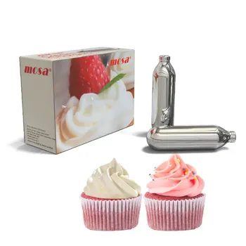 Best Quality 8g Customized No-oil Smell Fresh Flavour Food Grade Cream Chargers Tank Fast Gas Whipped Cream Charger