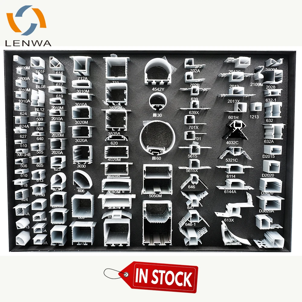LENWA Light Groove LED Slot Profile Lighting Extrusion Strip Groove Diffuser Aluminum Mounting Casing Support System for Cabinet