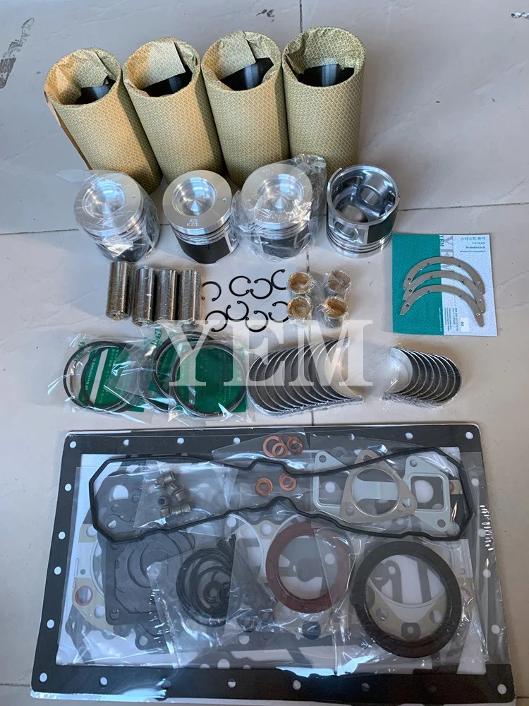 S4S Engine Rebuild Kit With Cylinder Gaskets Bearings Piston Rings Liner for Mitsubishi