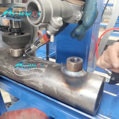 PLC Control Welding Torch Automatic Rotating Seam Welding Cylinder Inlet Nozzles Machine