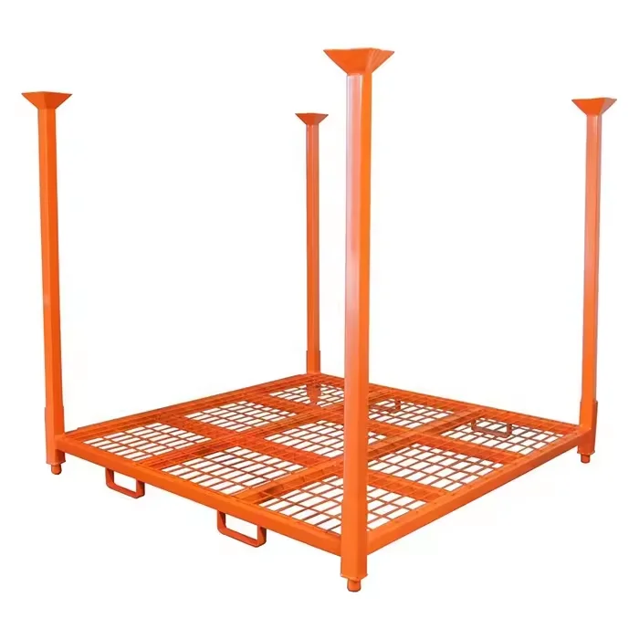ZENDA Portable Removable Stackable Shelf Storage Metal Post Pallet Rack  for Tire Stacking Racking System