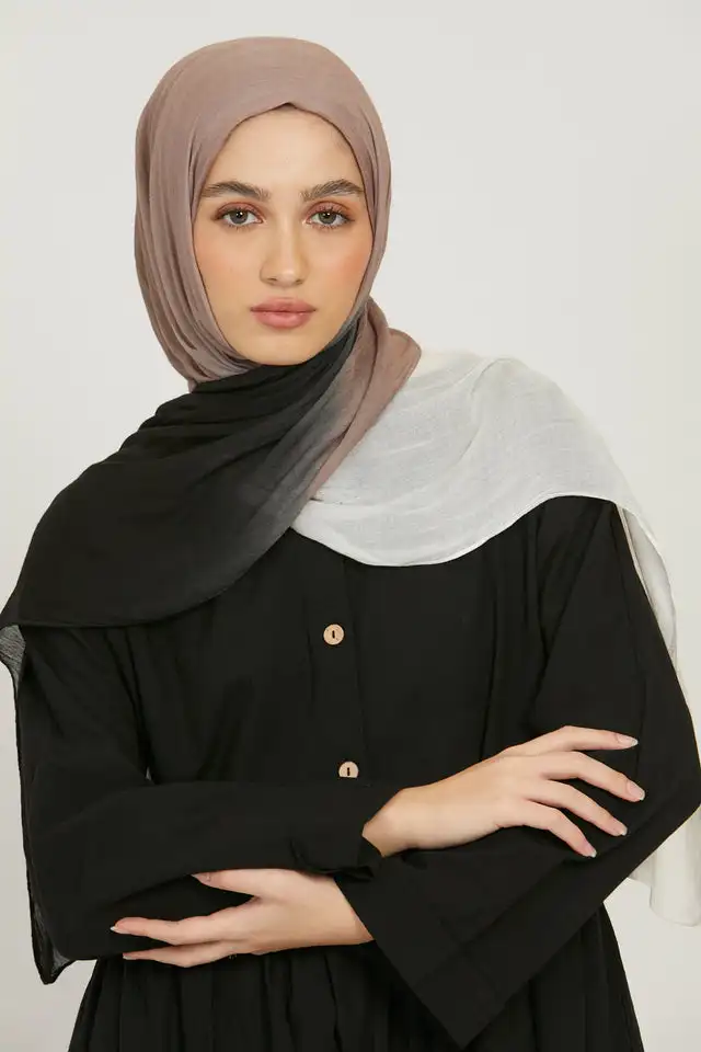 Alibaba.com: QIDIAN Modal Hijab Scarf, custom colors available, 180*70cm  size, made from soft cotton modal. MOQ is 30 PCS for wholesale options.