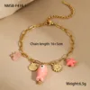 สร้อยข้อมือปลาน้อยสีชมพู NMSB-F418-1