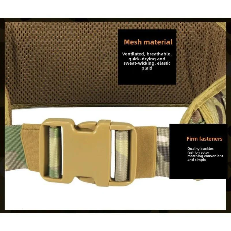 Lightweight Outdoor Camouflage Multifunctional Five Piece Tactical Waist Cover Hunting Mountaineering Waist Safety Tactical Belt