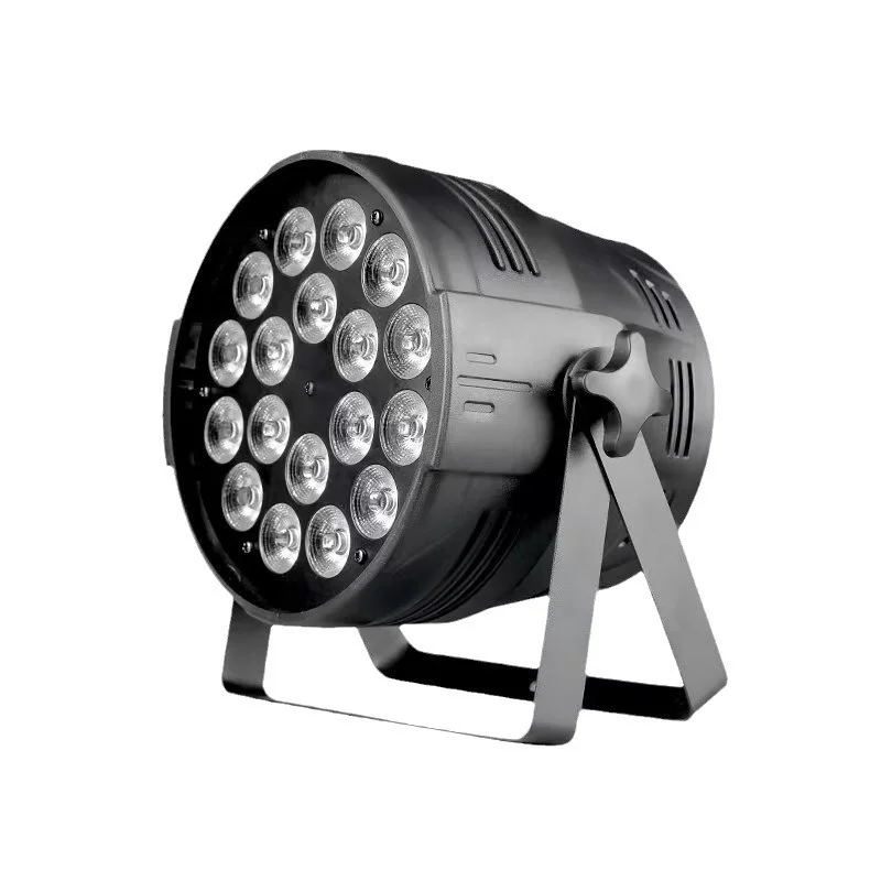 Nouvelles lampes LED mobiles 4-en-1 de 10W, 18 pièces, éclairage de scène pour mariage, bar, spectacle, usage domestique, émission RGBW, flash, son