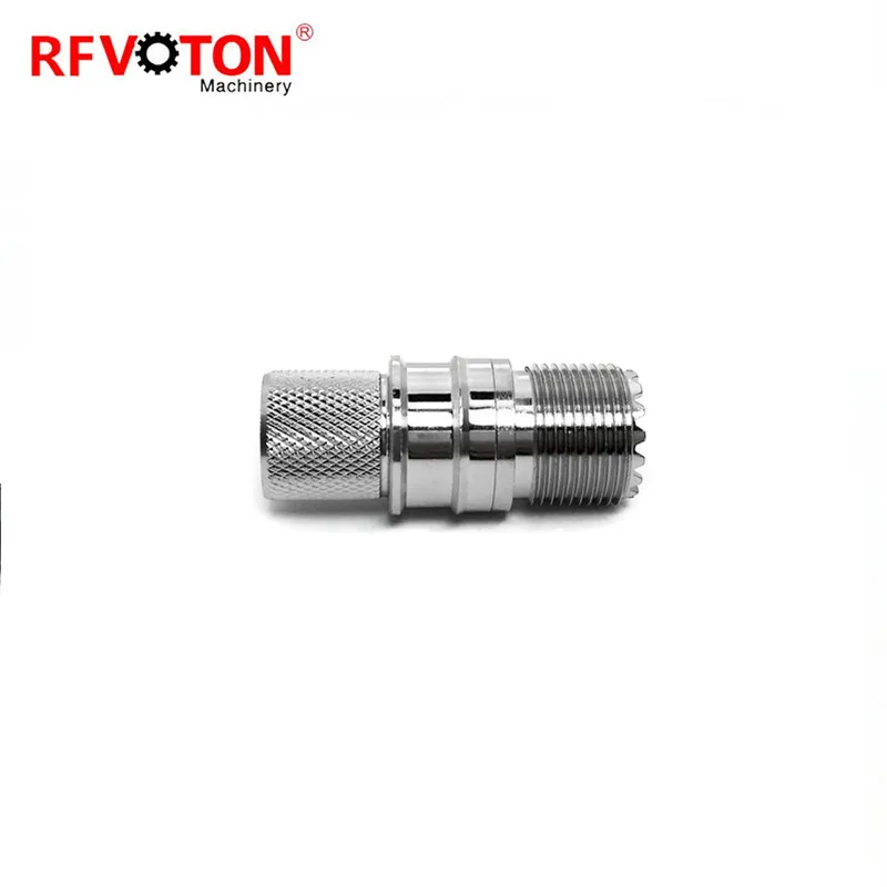 RF connector UHF PL239 SO239 type female jack straight crimp for LMR600 RF coaxial cable plug factory