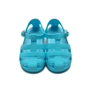 Babyhappy Cheap Price Summer Hollow Out Girl Kids Toddler Silicone Soft PVC Jelly Beach Sandal Shoes