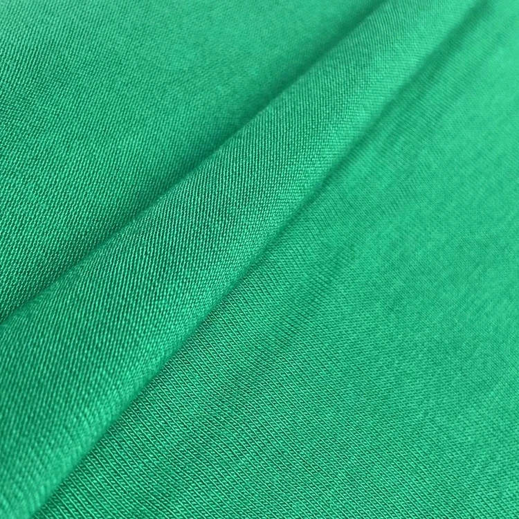 Мягкое качество 95% искусственный шелк 5% спандекс вязаная однотонная трикотажная ткань из вискозы 210GSM для домашней одежды