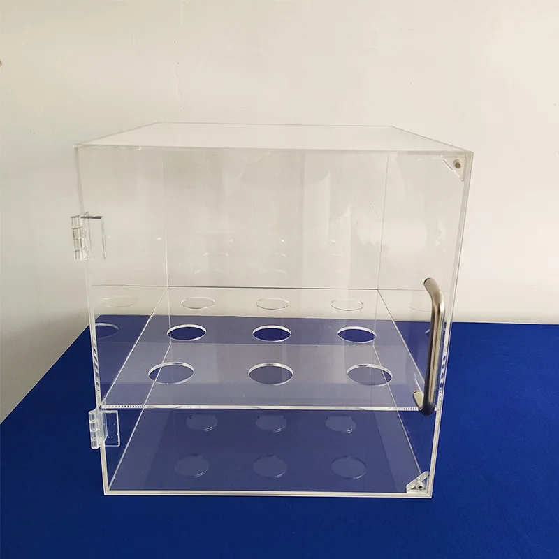 Oukaning Acrylic Clear Ice Cream Cone Display/Storage Case 9-holes Waffle  Cone Holder Dust-proof