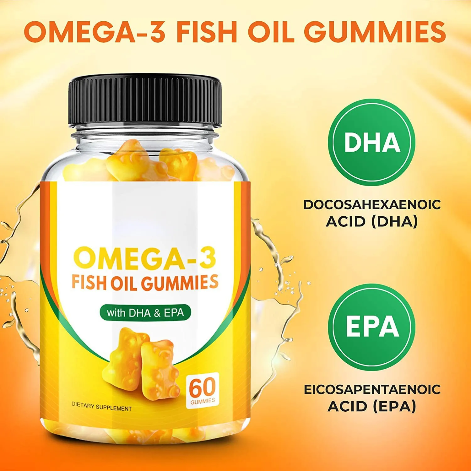 Eherb OEM Brain Function Improvement omega 3679 Gummies Heart Health Support Fish Oil omega 3679 Softgel Gummies Candy