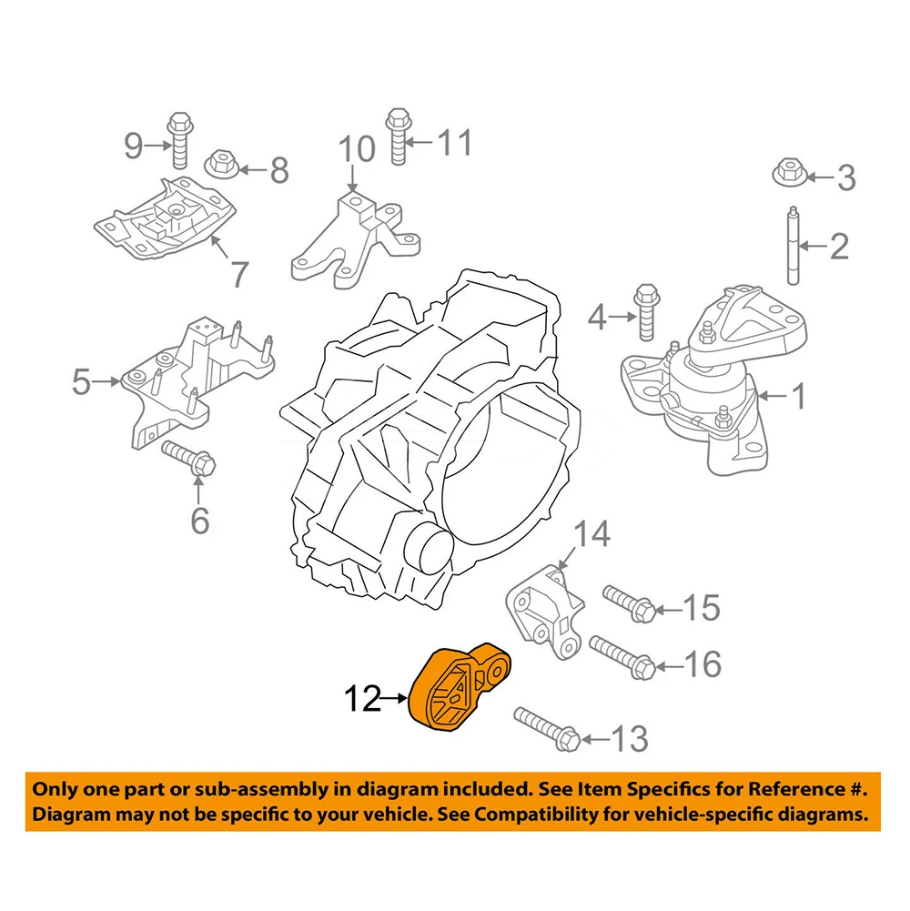 Auto Engine Mount BB5Z6038B DB5Z6038B Engine Torque Strut Mount Rear L... — 6