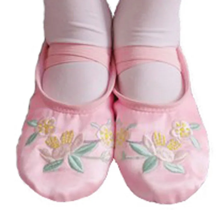 embroidered ballet slippers