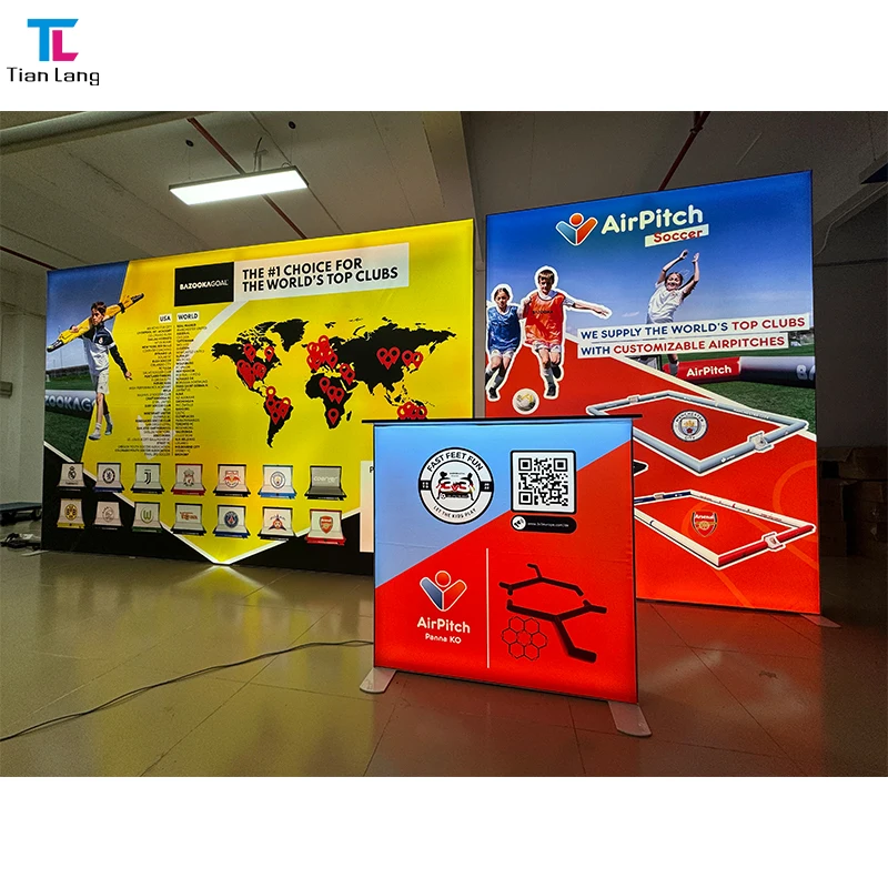 Design Modular Portable Trade Show Modern Flexible Heavy Duty Reusable Industry Display Booth Exhibition For expo Light Box