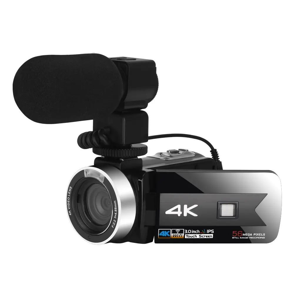 HD WIFI 4K Video Camera 64MP Camcorder 18X Digital Zoom for YouTube Live Streaming Vlogging