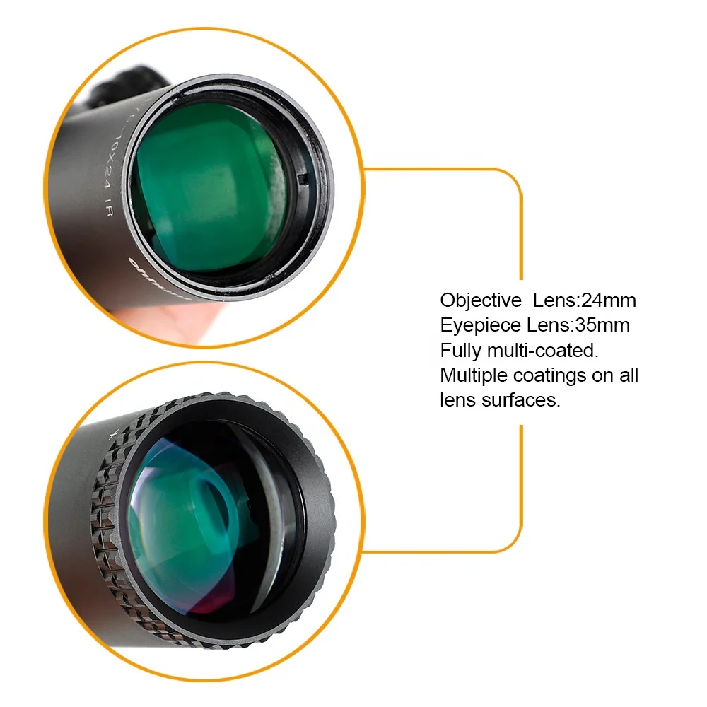 Ohhunt LR WA 1,75-10x24 ИК Компактный Тактический прицел стеклянная гравированная сетка Красная подсветка Блокировка башни сброс прицела