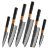 Ensemble de 6 couteaux de cuisine noirs
