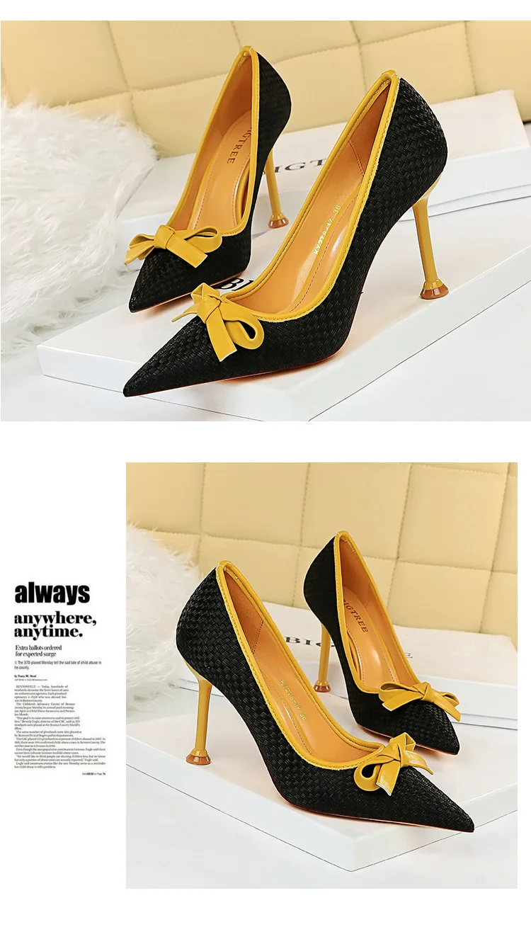 Dls103 Female Dress Shoes Women Elegant High Heels Shoes Luxury Sweet