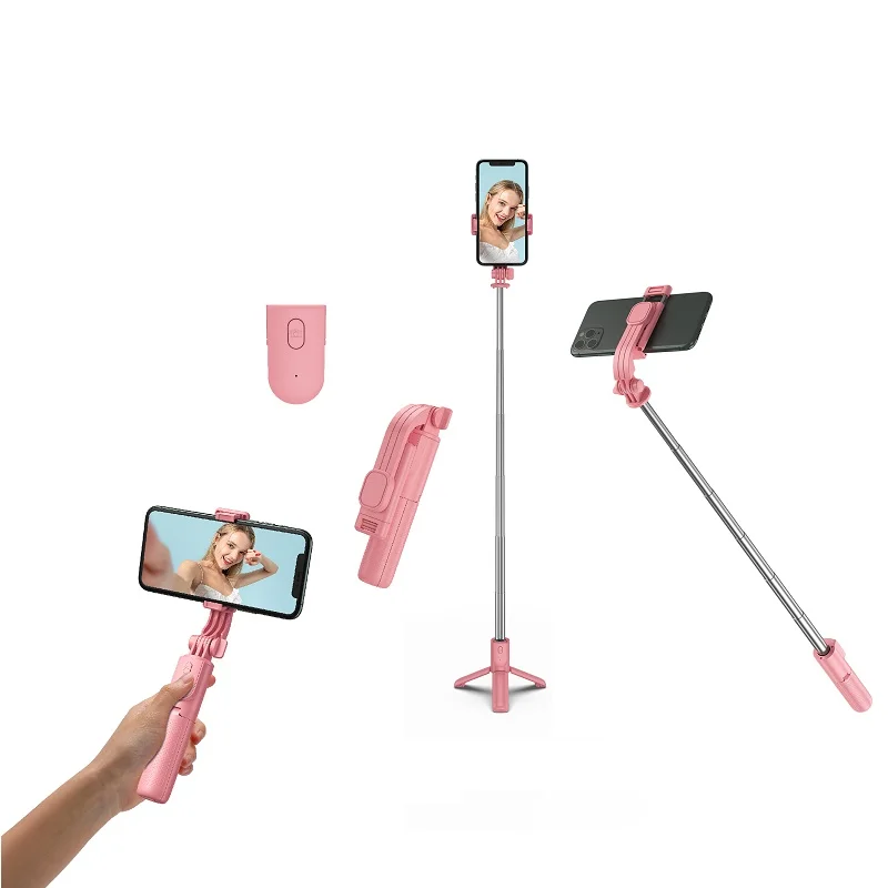 Factory Supply H8 3-in-1 Mobile Phone Selfie Stick with Remote Shutter and Fold Function