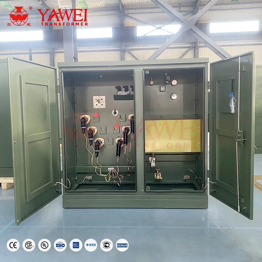 Yawei Transformer Brands Transformer Making Equipment 12.47kV 500kVA 630kVA 800kVA Pad Mounted transformers for Sale
