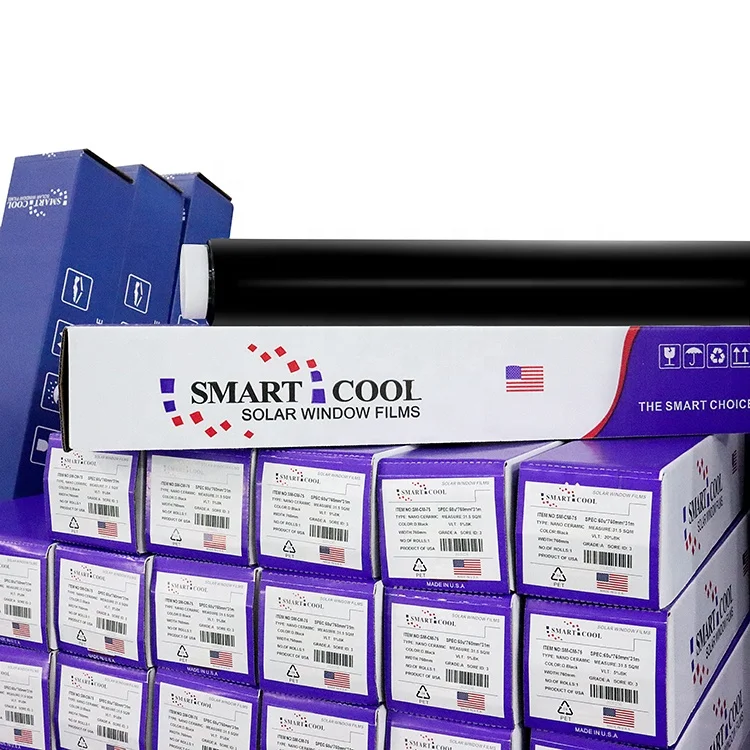 SmartCool Titanium Nano Ceramic Solar Window Tint 99%IRR+99%UVR High Heat Rejection 1.52*30m Car Window Film Rolls