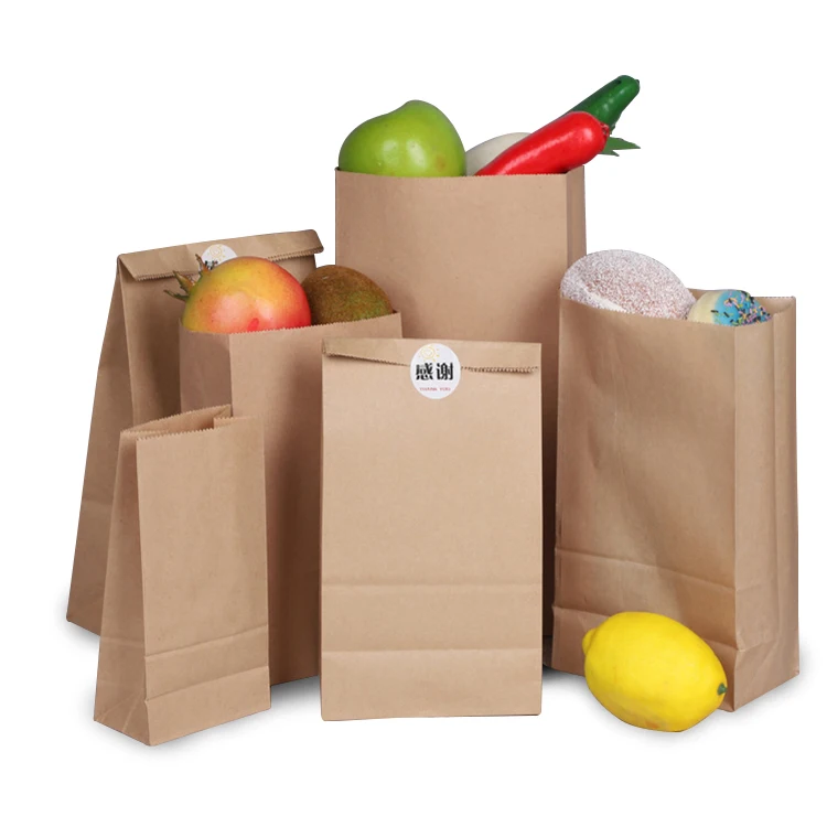 Greaseproof Kraft Paper Treat Bag Kraft Paper Food Lunch Bag Toast