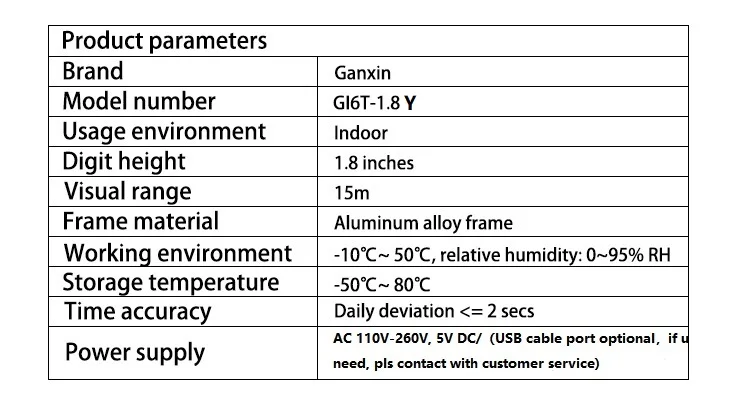 Đồng Hồ Kỹ Thuật Số Wifi Trong Nhà Không Dây Màu Vàng 6 Chữ Số 1.8 Inch Bán Chạy