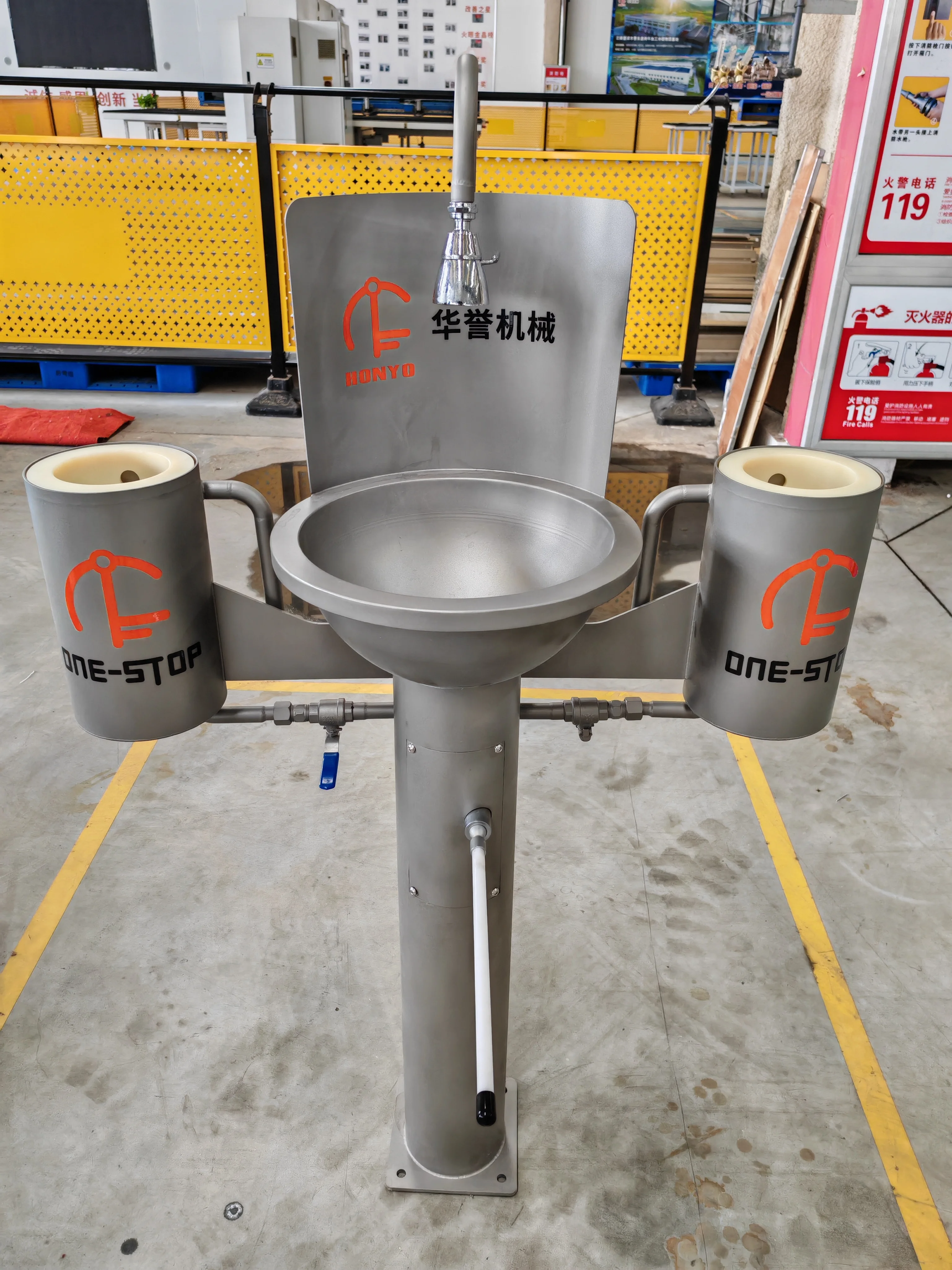 Stainless Steel 304 Industrial Hand Sink Commercial Sanitizing Wash Basin Trough for Food Factory and Slaughterhouse