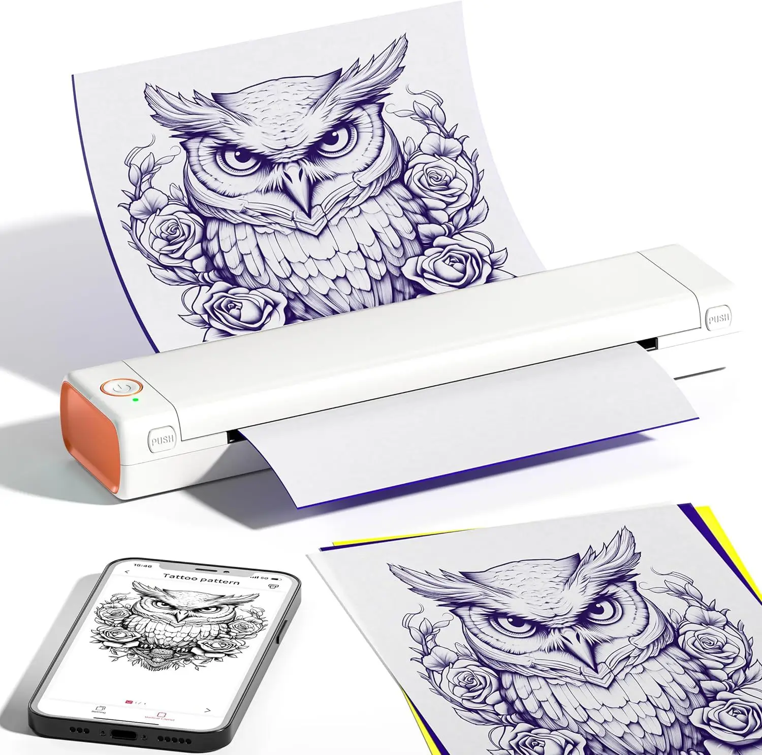 Phomemo M08F Wireless Portable Thermal Printer - Open Box Like New For Tattoo Stencils & Travel