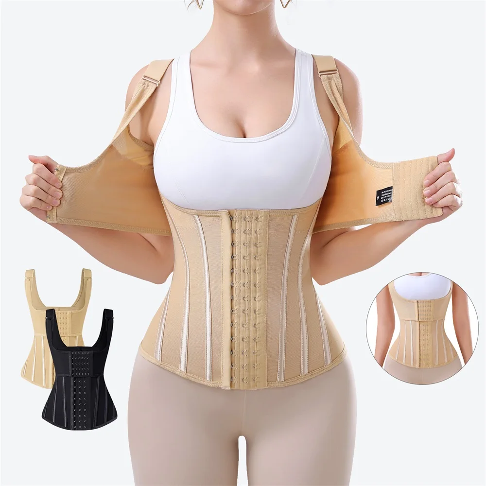 Shaping Belt Double Trimmer Tummy Control Shaper Waist Cincher Wrap Girdle Corset Vest Shoulder Strap Waist Trainer Shaperwear