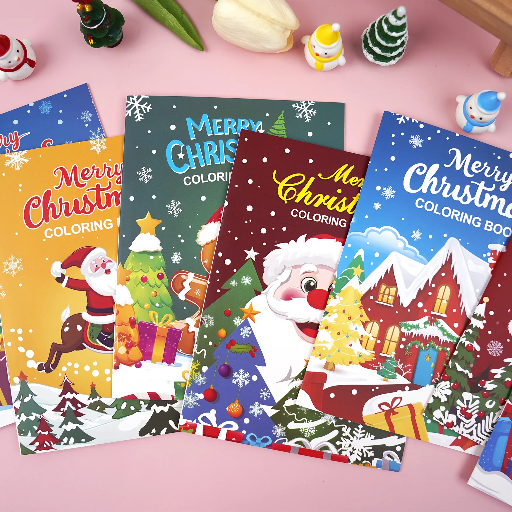 New Customizable Christmas Color Book Coloring Book with Platter Unisex Paper Material 2-4 5-7 Years Educational Fun Children manufacture