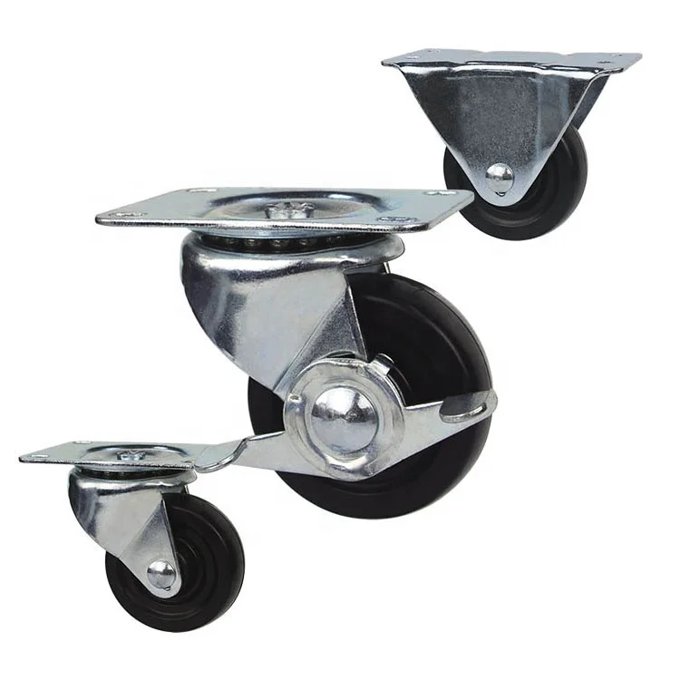 Wbd 1.53in Heavy Duty Low Profile Nylon Wheels Low Profile Swivel