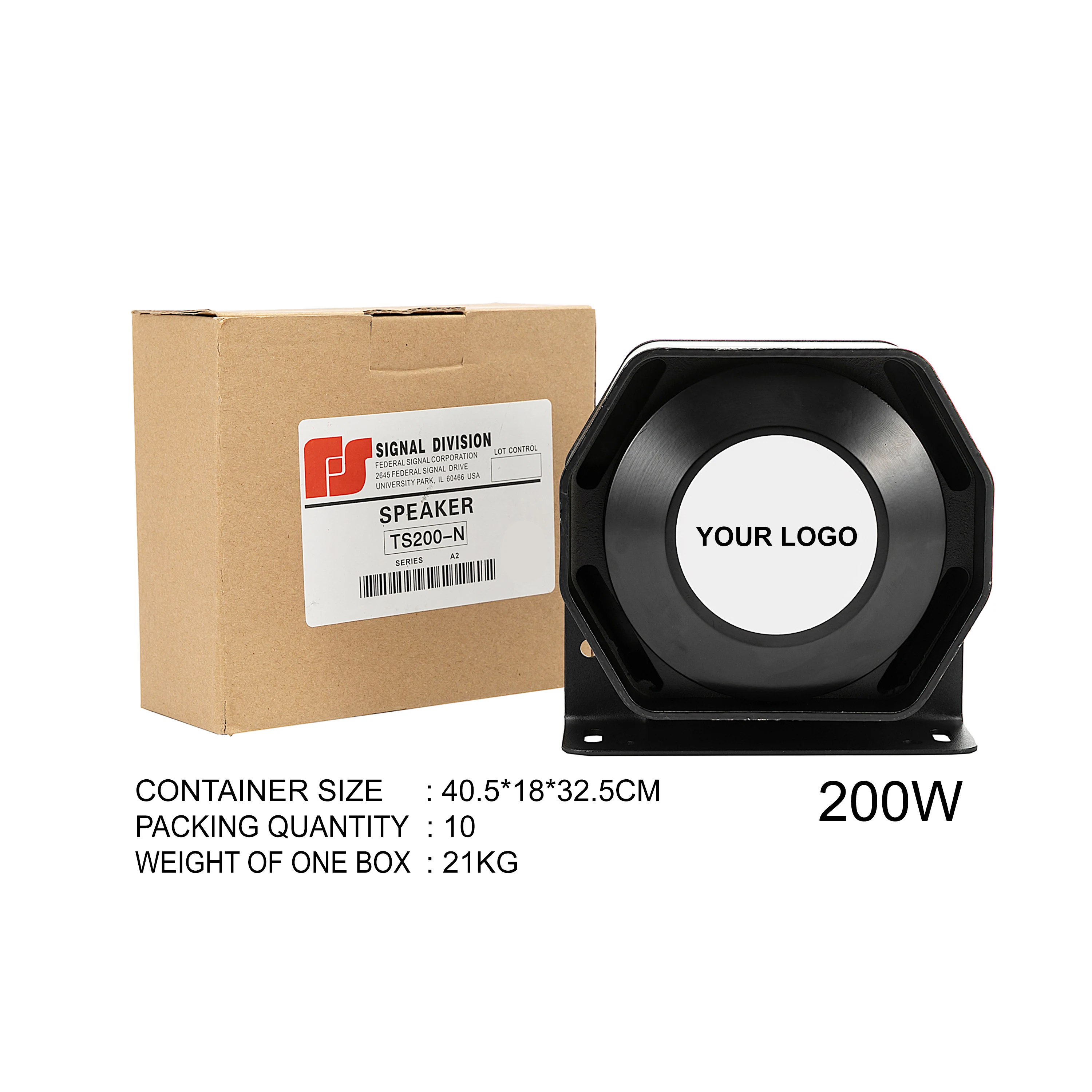 Electronic Vehicle Controller with Sound Alarm  200w Slim Siren Speaker for Emergency Cars