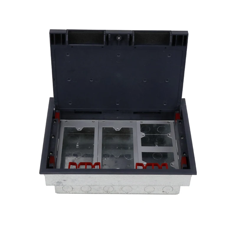 3 Compartments Raised Floor Socket Outlet  Service Floor Box