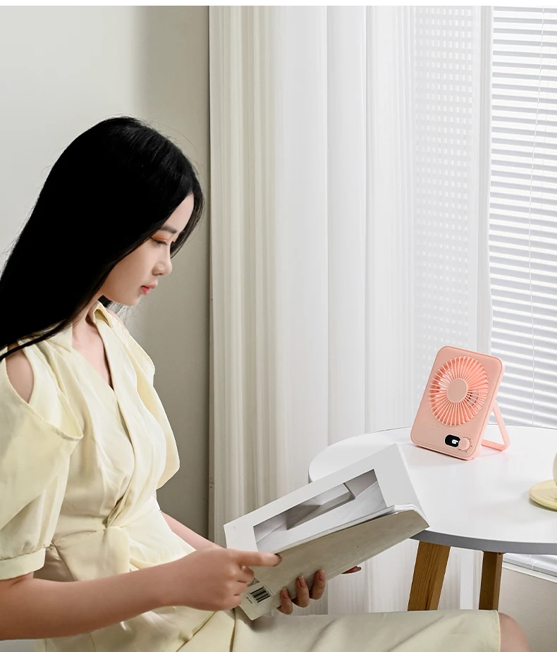 Plastic Table Fan, Portable, USB, 1200mAh, Brushless - detail 40