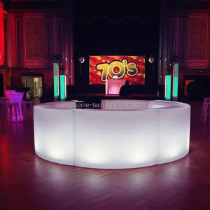 Round Bar Set Outdoor Furniture Colorful Glowing Led Bar Set